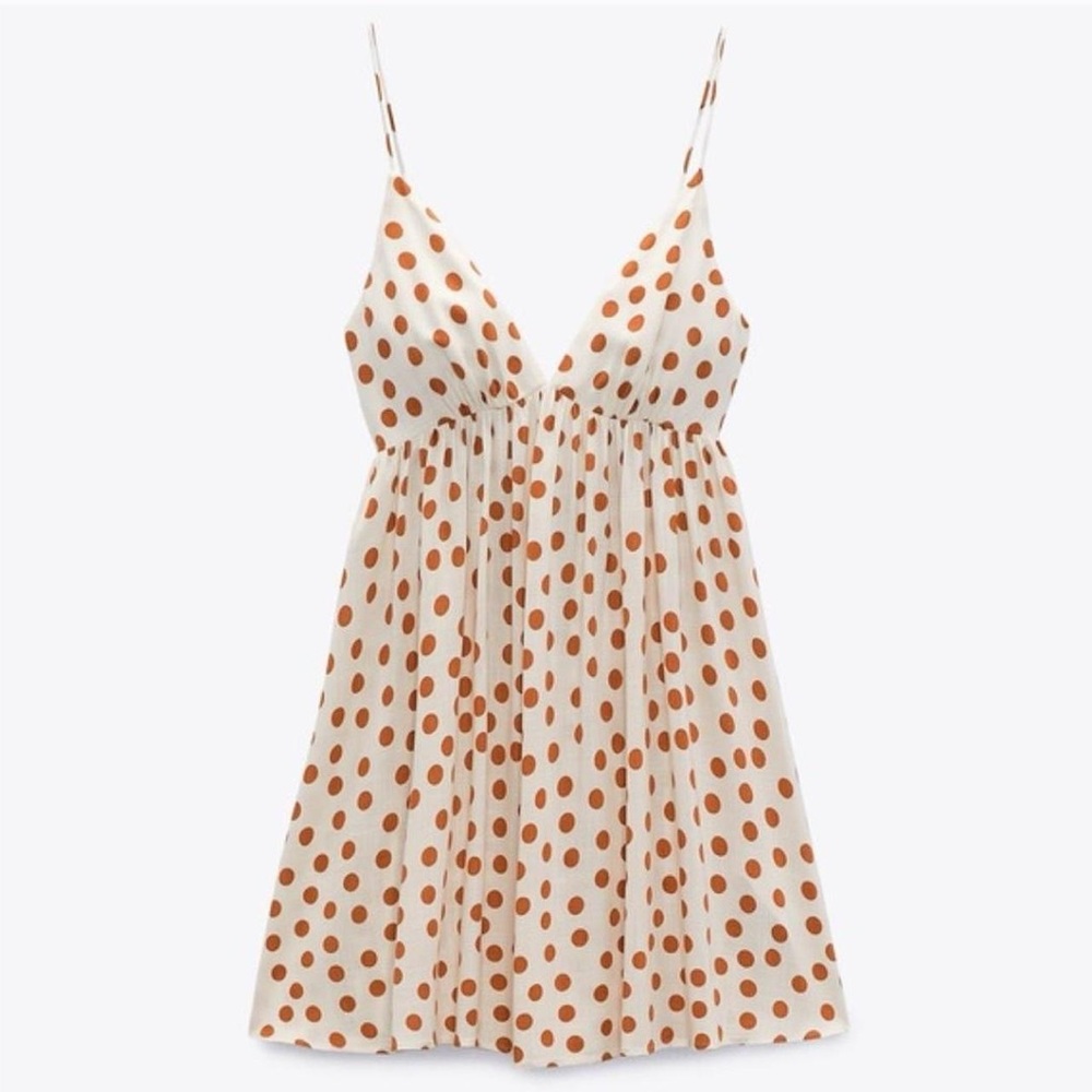 Zara Polka Dot Babydoll Dress - Medium